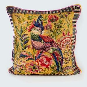 MacKenzie-Childs Multicolor Embroidered Pillow